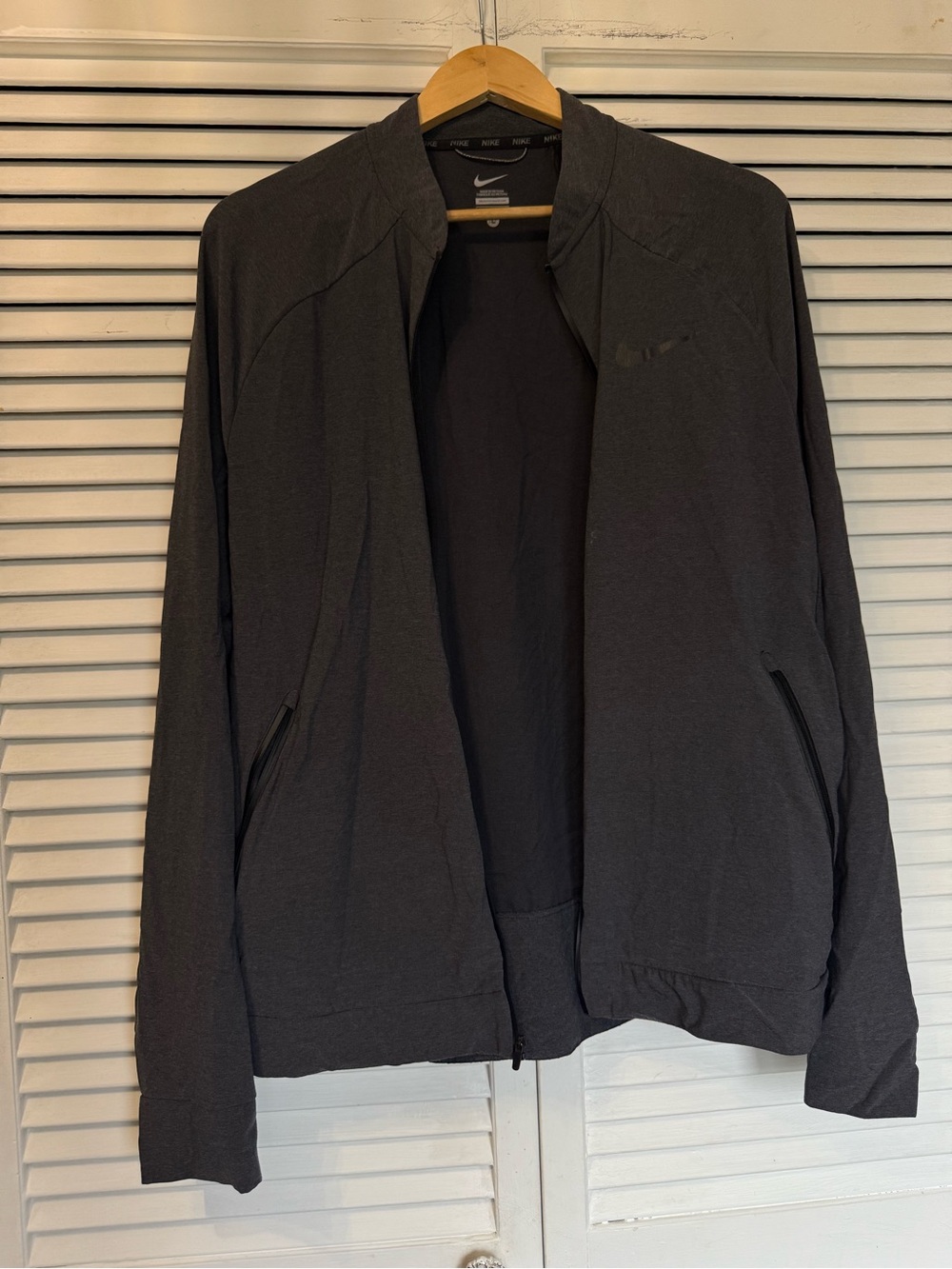Nike Men’s Charcoal Lightweight Zip-Front Jacket